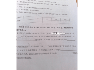 2012年演出经纪人考试真题解析与经营演出及经纪业务实务探讨